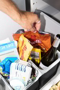Mixed Waste in bin.